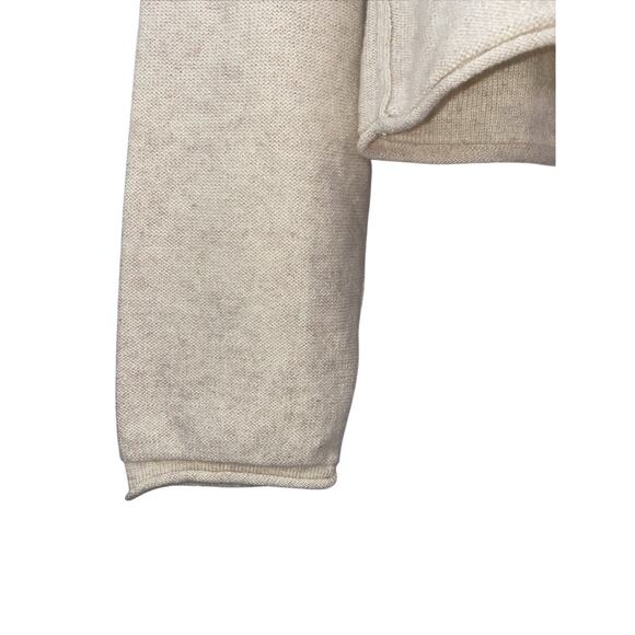 Free People Cream Stellar Cashmere Silk Blend V Neck Pullover Small - Picture 2 of 5